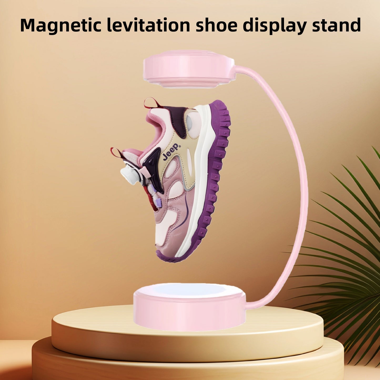 Présentoir rotatif à lévitation magnétique rotation automatique à 360 degrés basket et chaussures