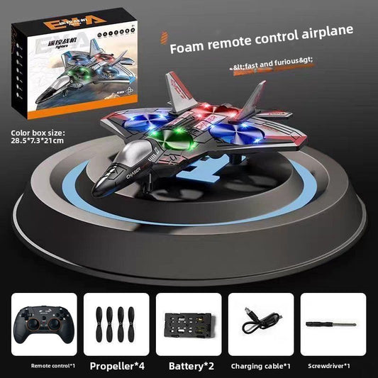 Avion Drone en mousse télécommandé avec lumières LED et fonctions acrobatiques