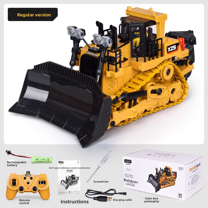 Jouet télécommandé a induction engin de chantier en alliage ,bulldozer, camion benne , pelleteuse