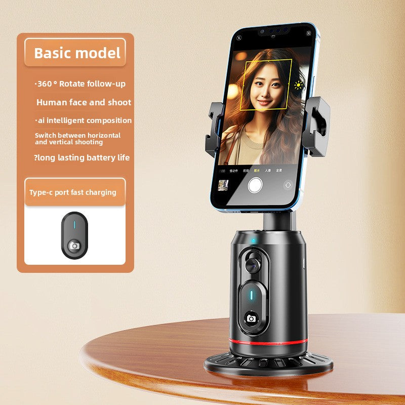 Support Automatique téléphone portable Q02 intelligent basée sur l'IA Reconnaissance faciale 360° suivi de visage et de mouvement