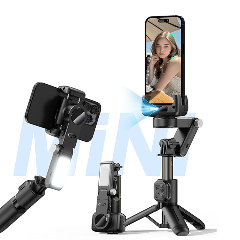 Stabilisateur de téléphone Q19 Cyke avec suivi du visage par IA, nacelle stabilisée portable 360° éclairage