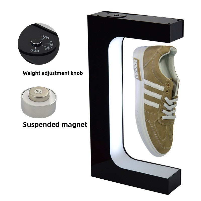 Présentoir à lévitation magnétique avec éclairage LED rotation 360° chaussure et basket 600g