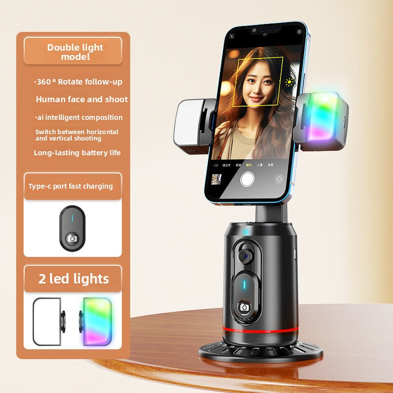 Support Automatique téléphone portable Q02 intelligent basée sur l'IA Reconnaissance faciale 360° suivi de visage et de mouvement