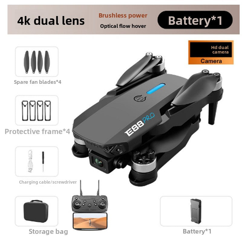 Drone quadricoptère pliable sans balais avec double caméra 8K 360° HD