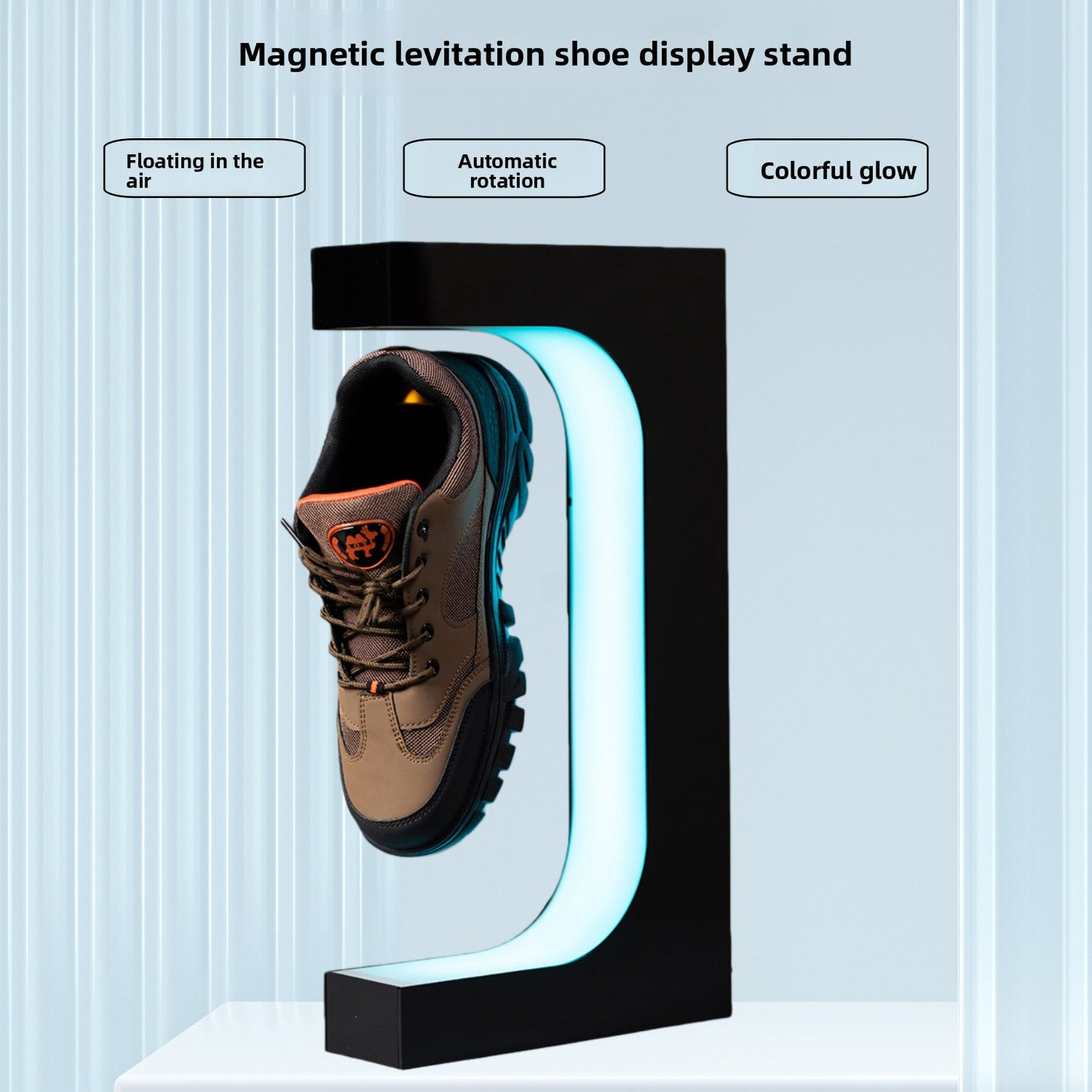 Présentoir rotatif à lévitation magnétique rotation automatique à 360 degrés basket et chaussures