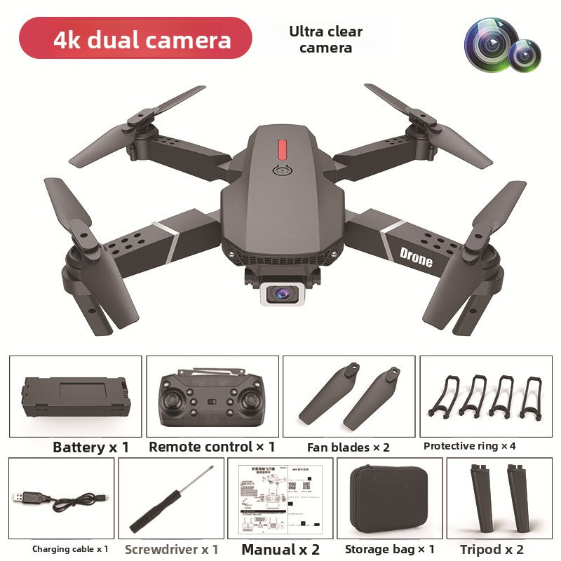 Drone quadricoptère pliable sans balais avec double caméra 8K 360° HD