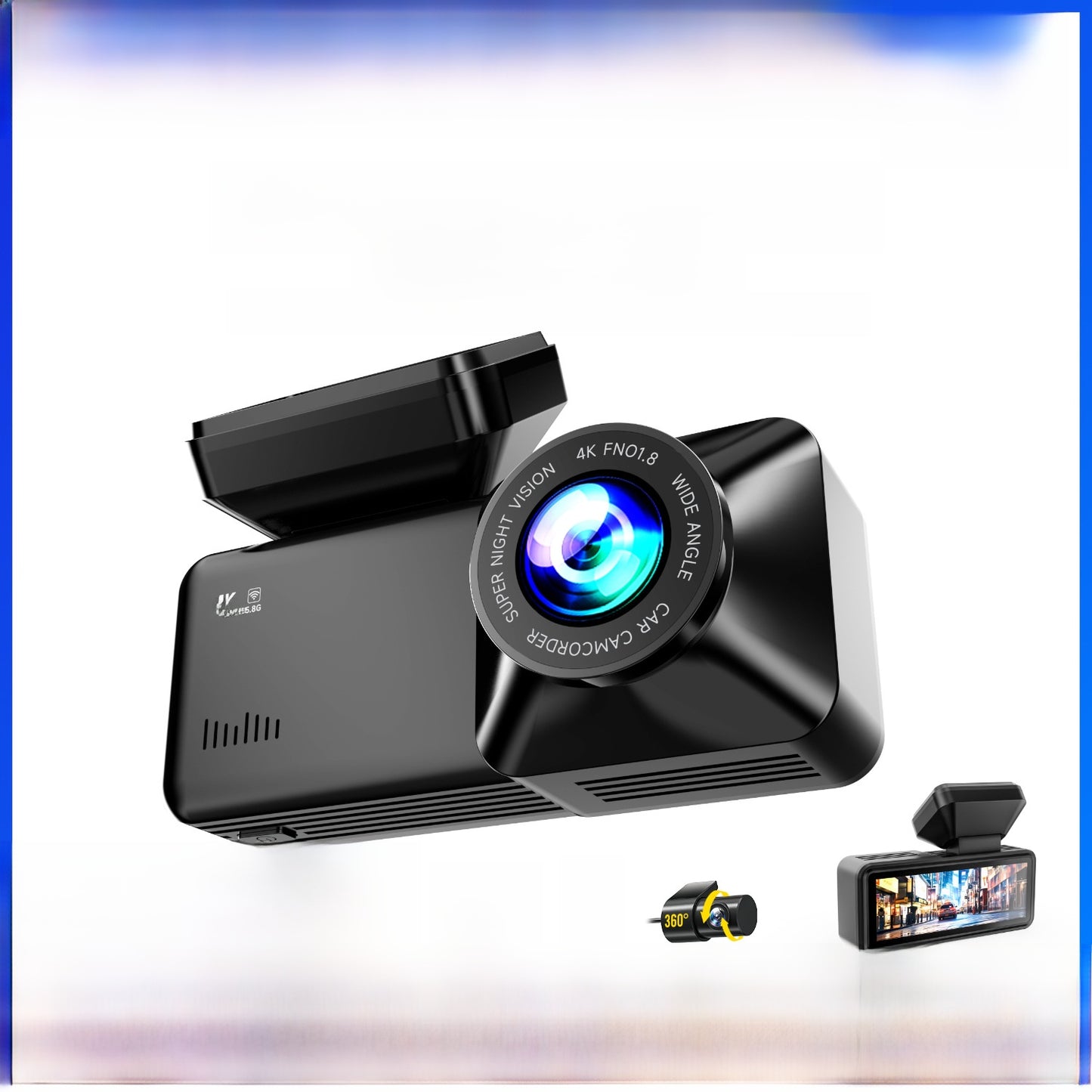 Caméra embarqué Double caméra Full HD 4K Avant Arrière Vision nocturne Traceur GPS