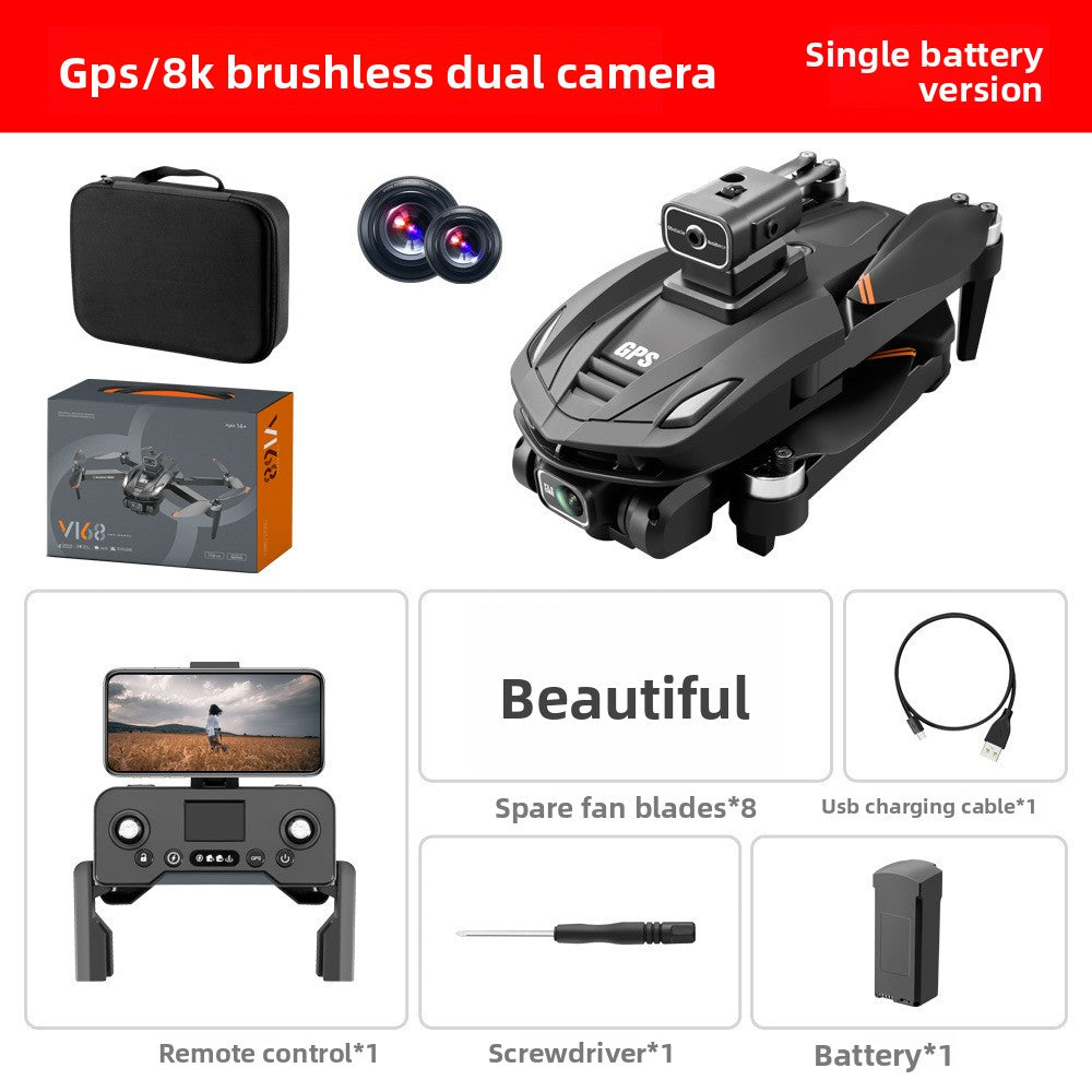 Drone V168 PRO MAX GPS caméra HD 8K Évitement intelligent des obstacles