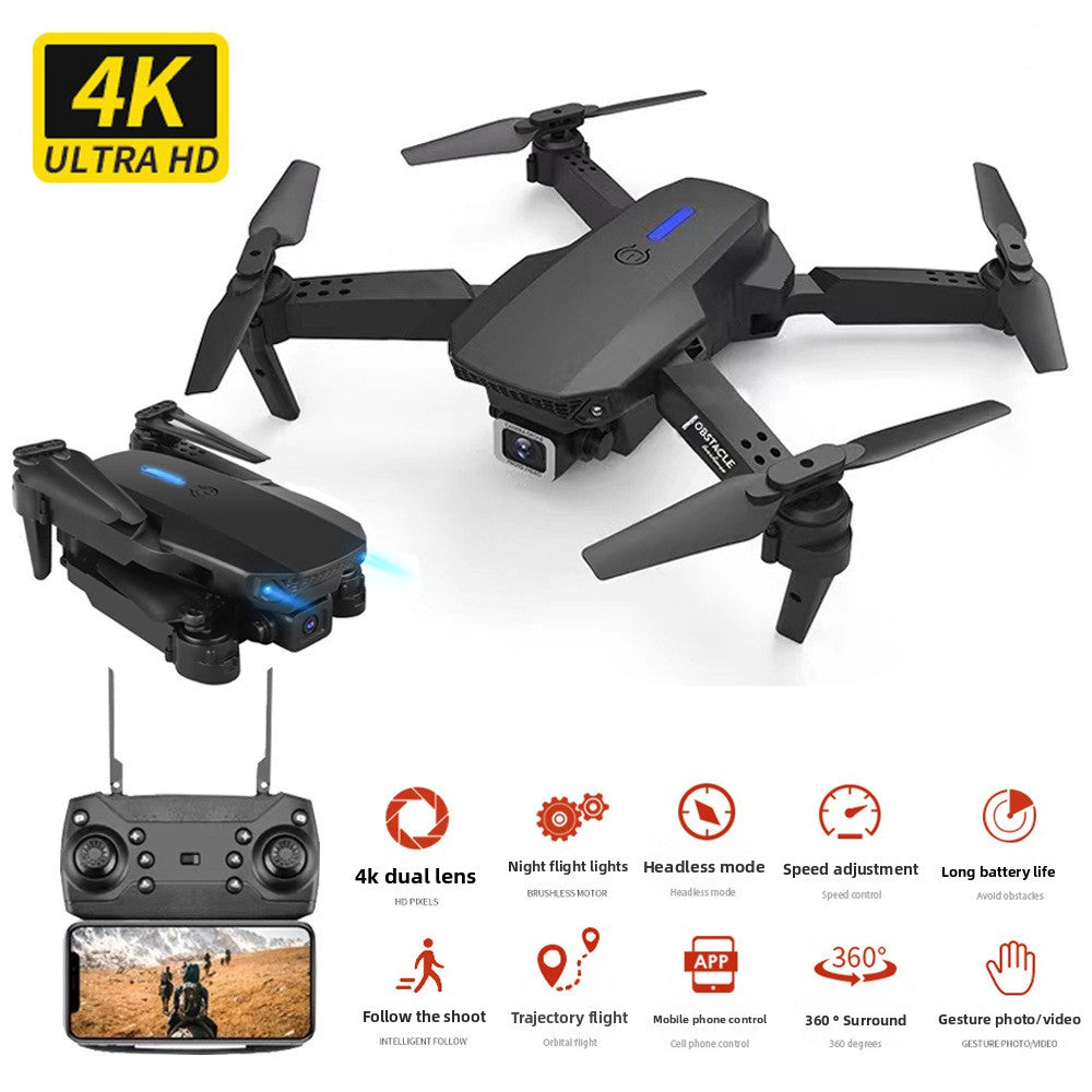 Drone quadricoptère pliable sans balais avec double caméra 8K 360° HD