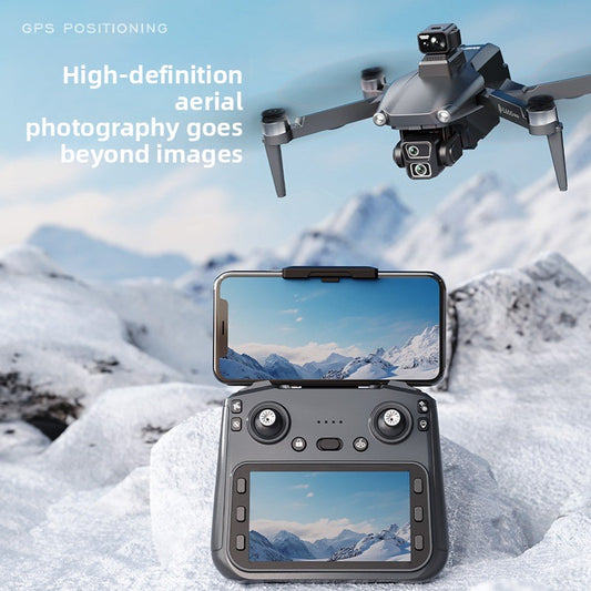 Drone L600-1 PRO quadricoptère double caméra HD 4K GPS écran LCD 4,5 pouce Système Évitement d'obstacles par laser