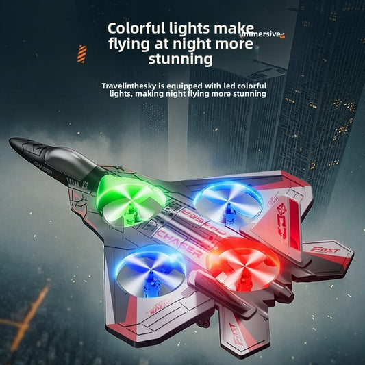 Avion Drone en mousse télécommandé avec lumières LED et fonctions acrobatiques