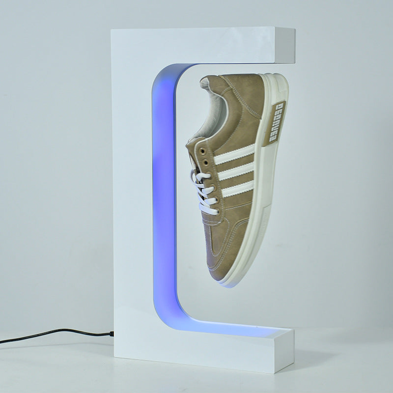 Présentoir à lévitation magnétique avec éclairage LED rotation 360° chaussure et basket 600g