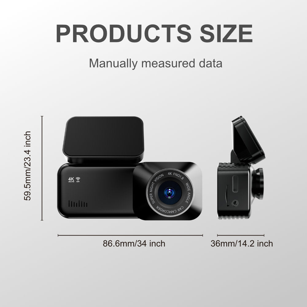 Caméra embarqué Double caméra Full HD 4K Avant Arrière Vision nocturne Traceur GPS
