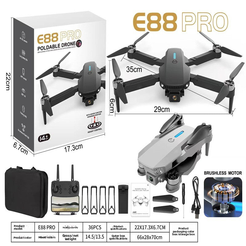 Drone quadricoptère pliable sans balais avec double caméra 8K 360° HD