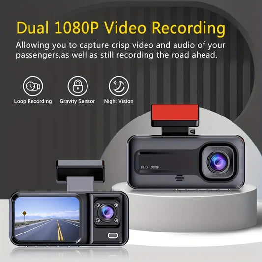 Caméra embarquée DVR double objectif HD 1080p avec GPS