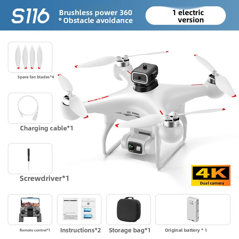 Drone S116 MAX sans balais double caméra HD 4K GPS