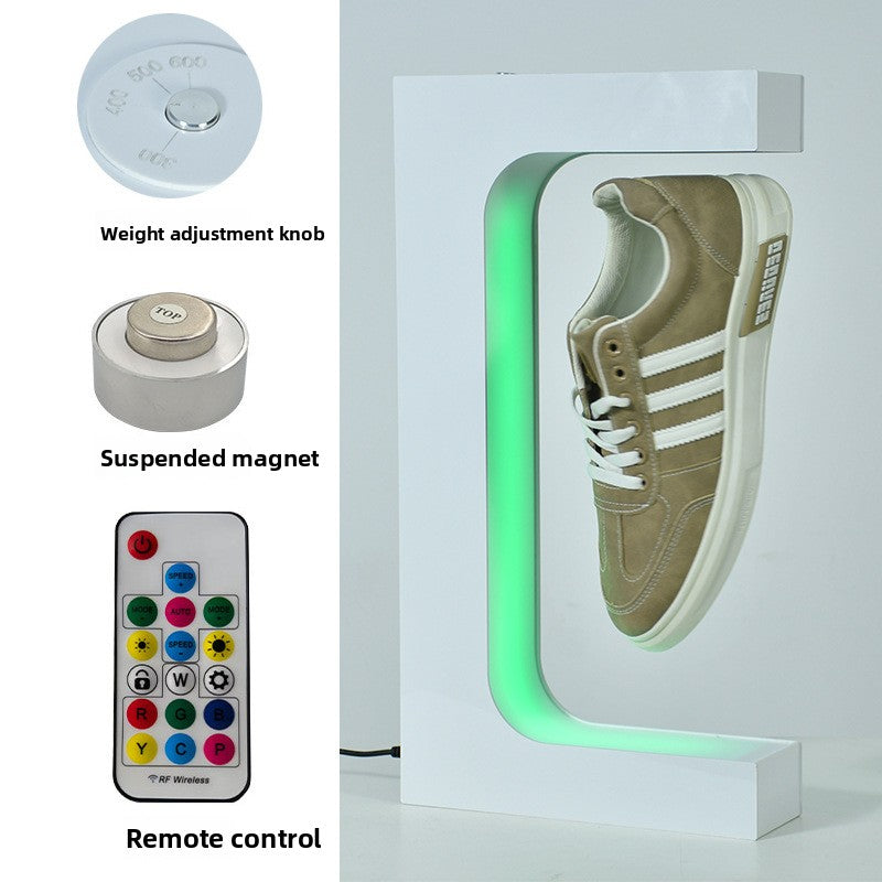 Présentoir à lévitation magnétique avec éclairage LED rotation 360° chaussure et basket 600g