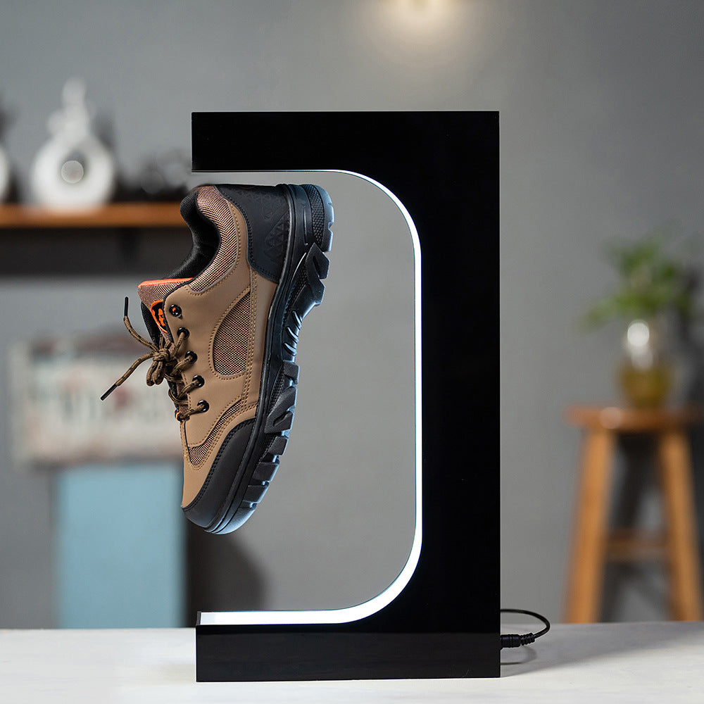 Présentoir rotatif à lévitation magnétique rotation automatique à 360 degrés basket et chaussures