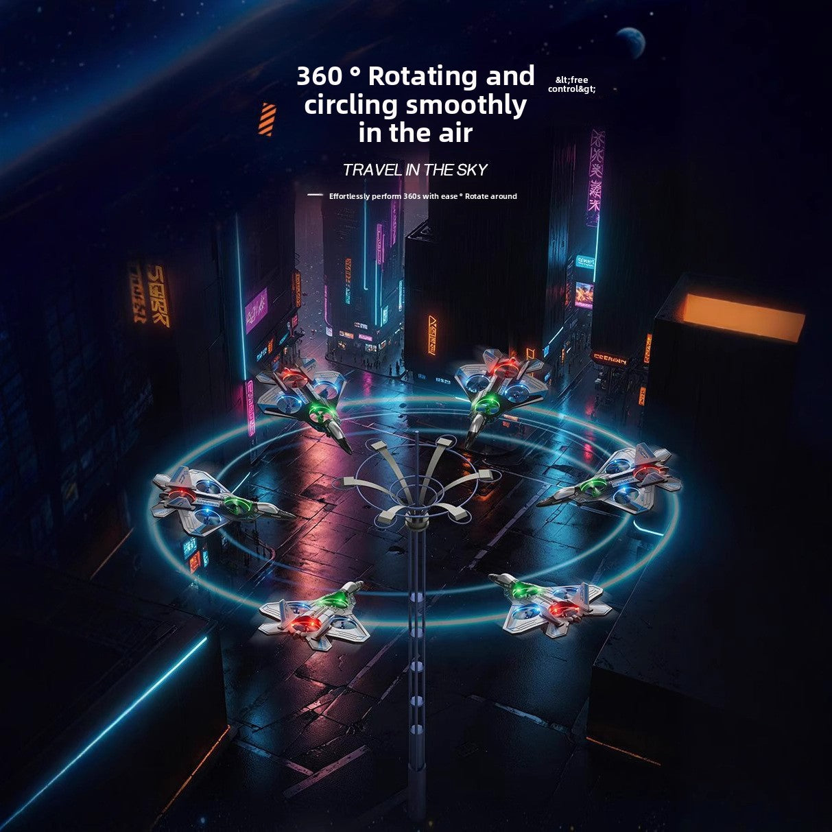 Avion Drone en mousse télécommandé avec lumières LED et fonctions acrobatiques