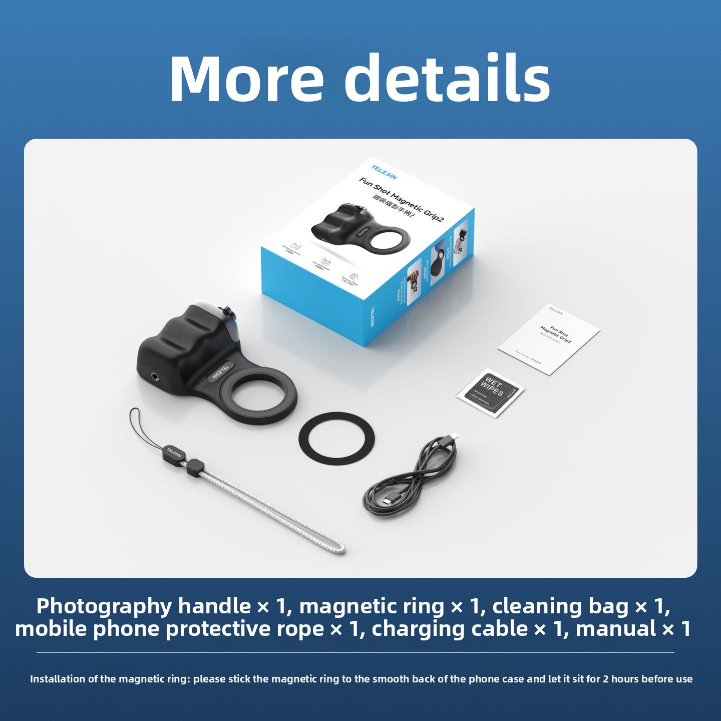 Support pour téléphone portable avec appareil photo Fixation magnétique systèmes MagSafe anti-tremblement iphone-samsung