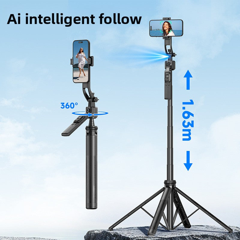 Support de téléphone portable entièrement automatique sur pied pour diffusion en direct Suivi de visage 360°