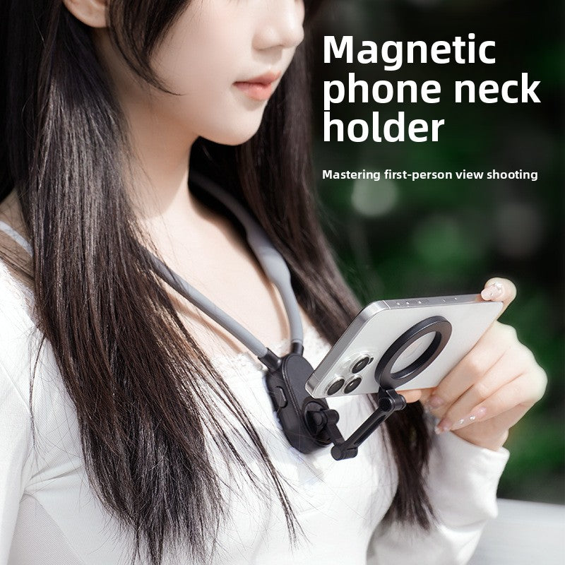 Support magnétique universelle fixation pour cou Stabilité anti-tremblement Utilisation mains libres