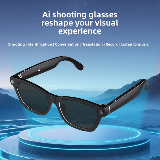 Lunettes de soleil intelligentes avec enregistrement vidéo, prise de photos, navigation téléphonique, musique, livres audio, jeux, photos et vidéos.