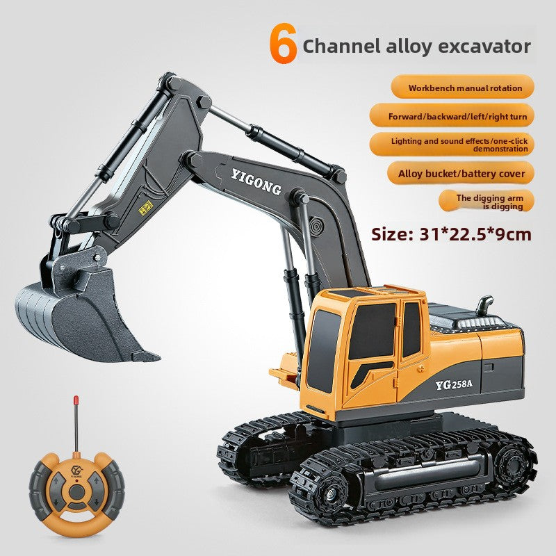 Jouet télécommandé a induction engin de chantier en alliage ,bulldozer, camion benne , pelleteuse