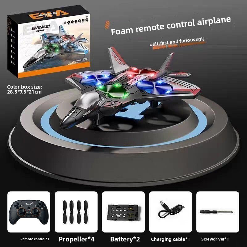 Avion Drone en mousse télécommandé avec lumières LED et fonctions acrobatiques