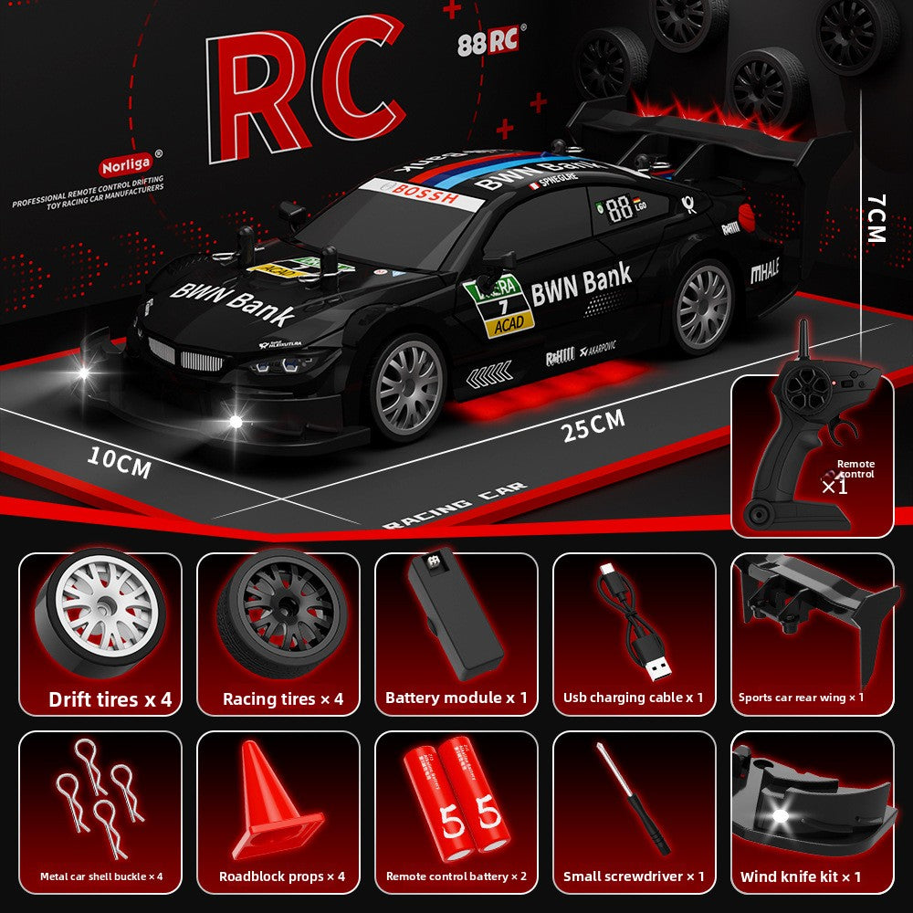 Voiture télécommandée haute vitesse de drift Quatre roues motrices,AE86, Nissan GTR et Lamborghini,Porsche,mustang,Bmw GT