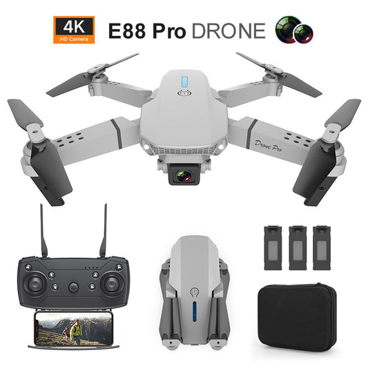Drone quadricoptère pliable sans balais avec double caméra 8K 360° HD