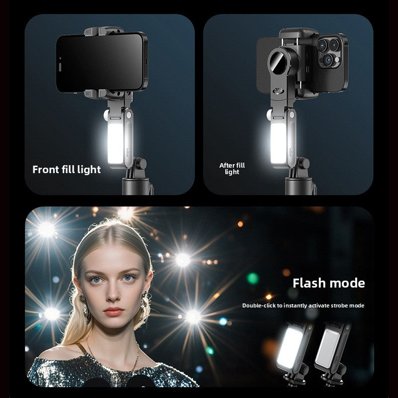 Stabilisateur de téléphone Q19 Cyke avec suivi du visage par IA, nacelle stabilisée portable 360° éclairage
