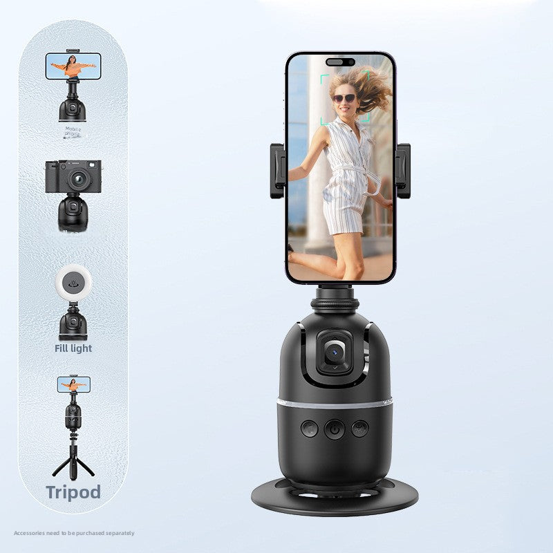 Support de téléphone portable entièrement automatique sur pied pour diffusion en direct Suivi de visage 360°