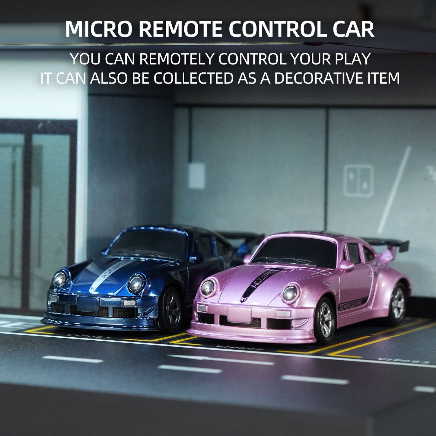 Mini voiture de drift Télécommandée 1/64 Feux LED BMW M4 PORSCHE 911
