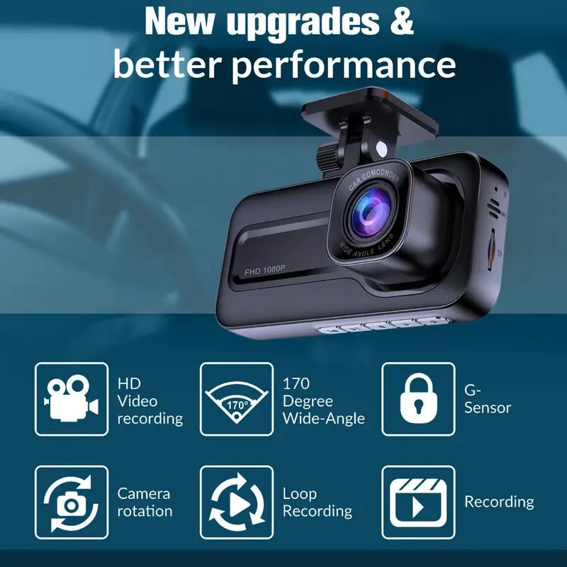 Caméra embarquée DVR double objectif HD 1080p avec GPS