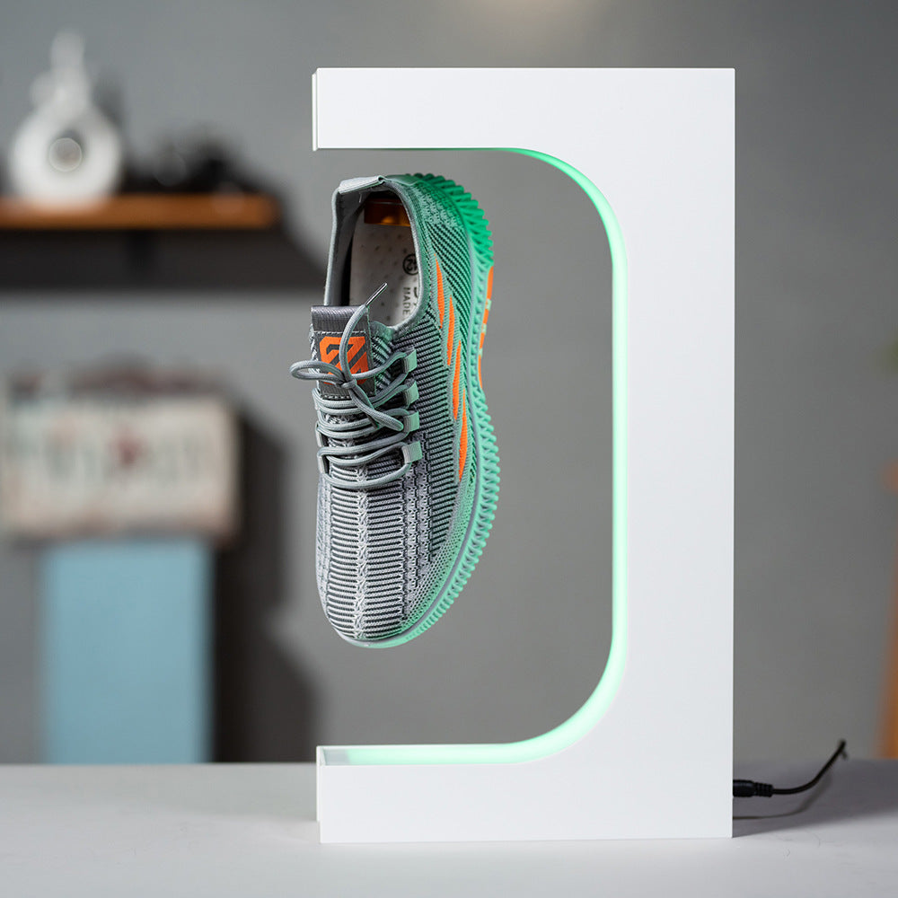 Présentoir rotatif à lévitation magnétique rotation automatique à 360 degrés basket et chaussures