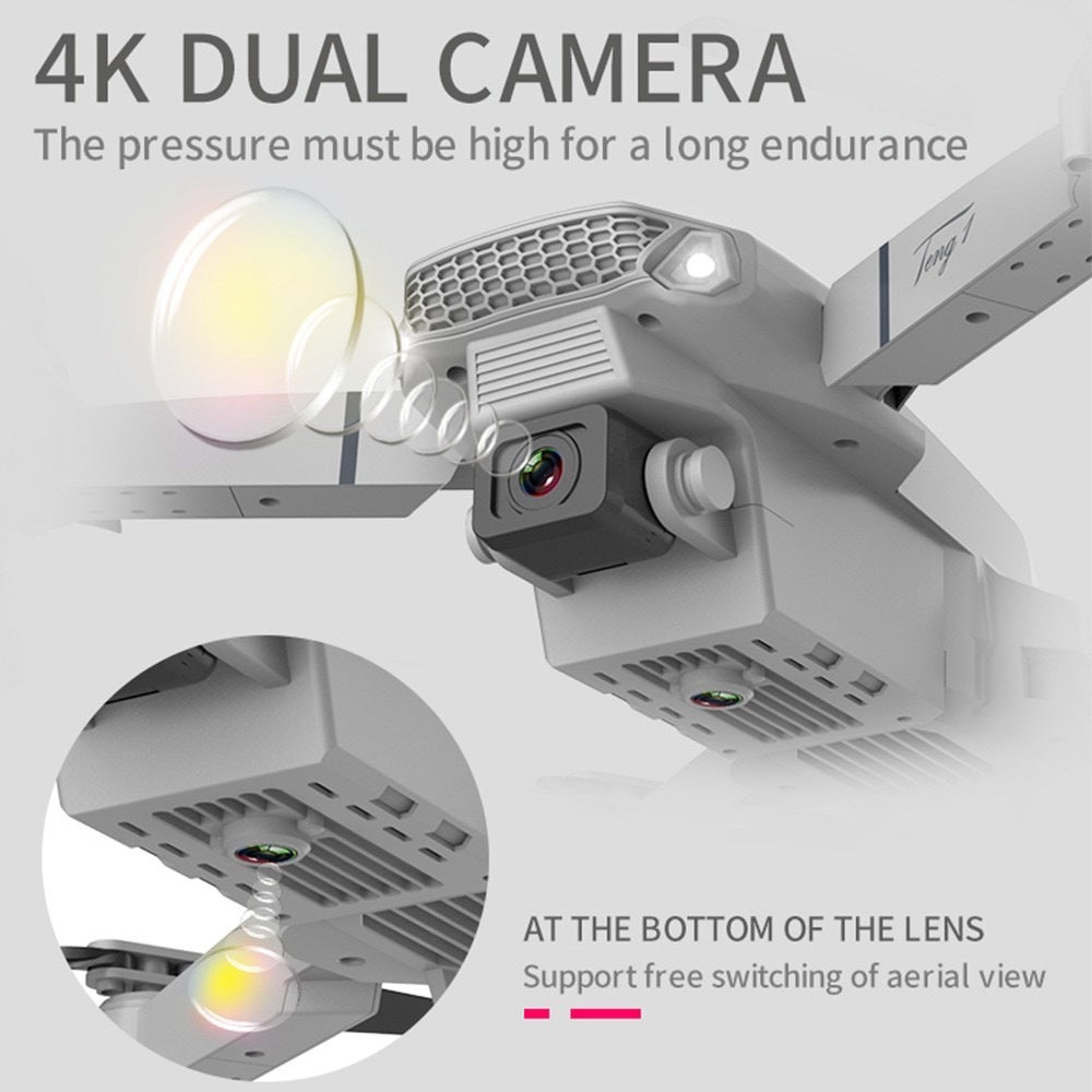 drone jouet caméra 4K HD LED 120°