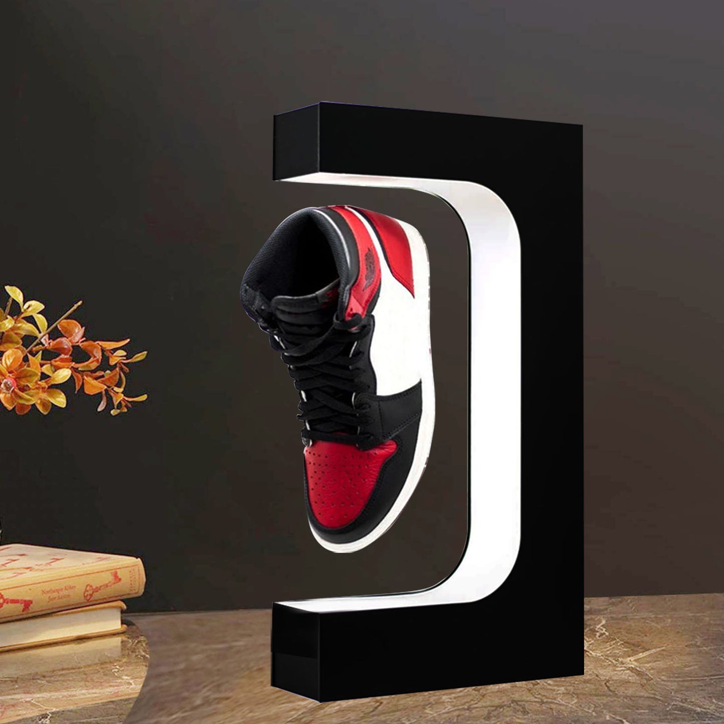 Présentoir à chaussures à lévitation magnétique réglable 360° 950g LED