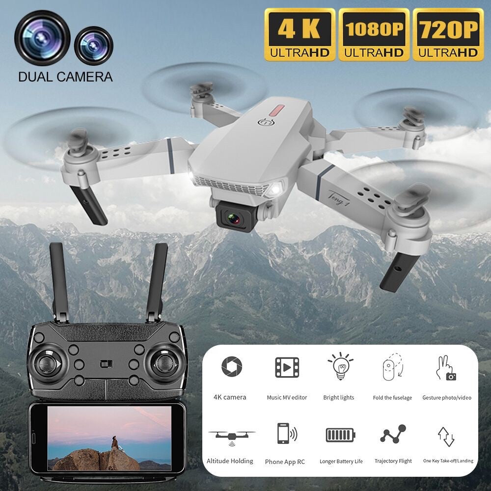 drone jouet caméra 4K HD LED 120°