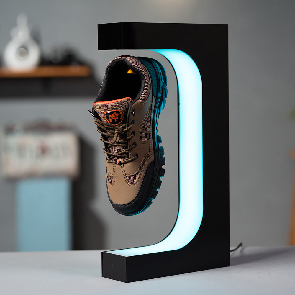 Présentoir rotatif à lévitation magnétique rotation automatique à 360 degrés basket et chaussures