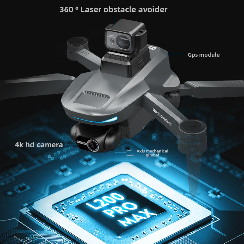 drone L200 PRO MAX sans balais GPS photo HD 4K fonctions laser obstacle